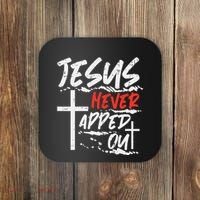 Wrestling Jesus Never Tapped Out Christian Wrestle Coaster thumb 0