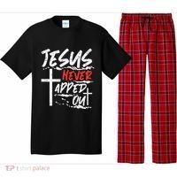 Wrestling Jesus Never Tapped Out Christian Wrestle Pajama Set thumb 0