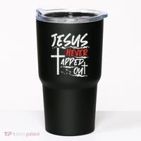 Wrestling Jesus Never Tapped Out Christian Wrestle Tumbler thumb 0