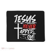 Wrestling Jesus Never Tapped Out Christian Wrestle Mousepad thumb 0