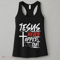 Wrestling Jesus Never Tapped Out Christian Wrestle Women's Tank Top thumb 3