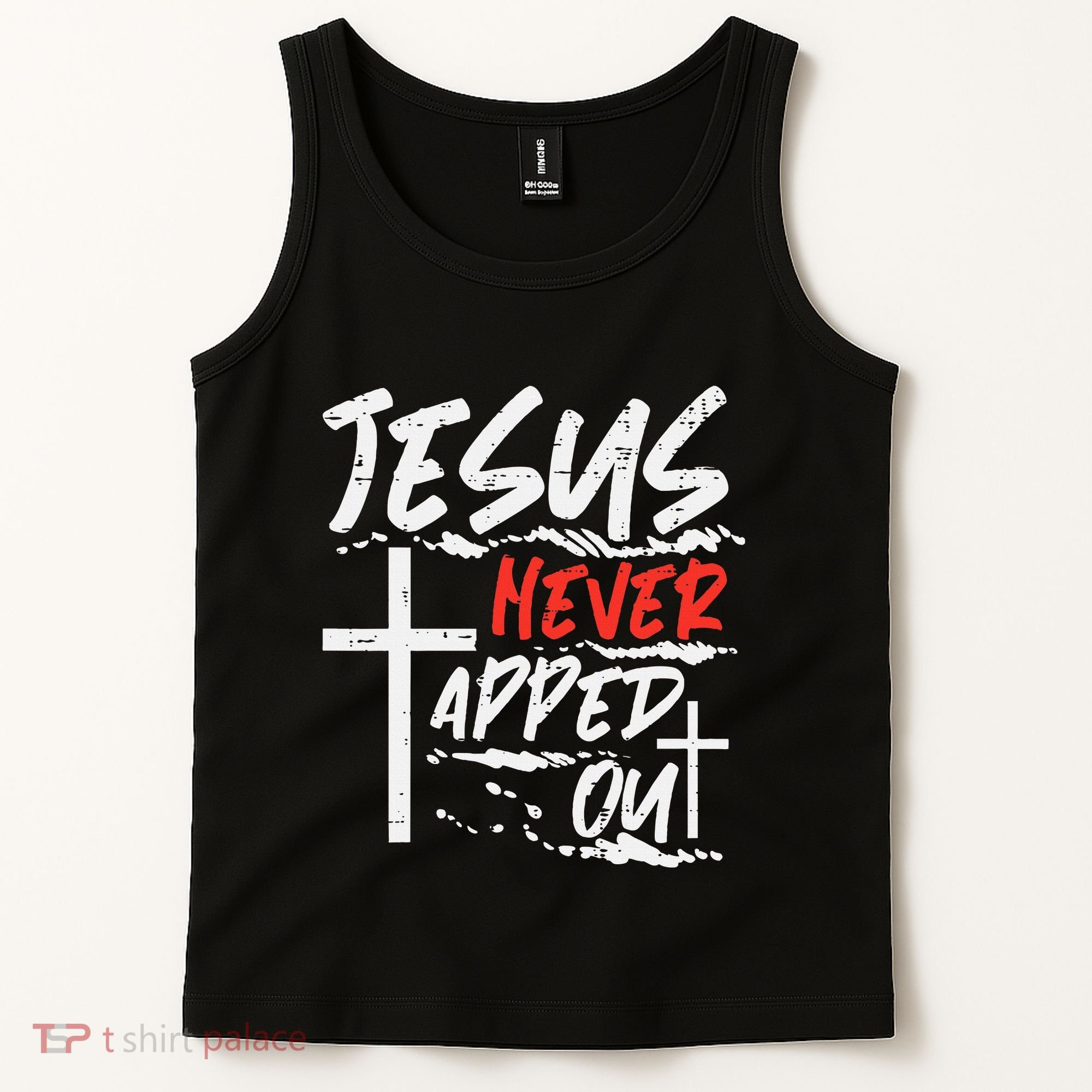 Wrestling Jesus Never Tapped Out Christian Wrestle Tank Top