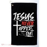 Wrestling Jesus Never Tapped Out Christian Wrestle Golf Towel thumb 0