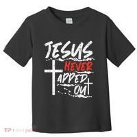 Wrestling Jesus Never Tapped Out Christian Wrestle Toddler T-Shirt thumb 0