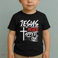 Wrestling Jesus Never Tapped Out Christian Wrestle Toddler T-Shirt thumb 2