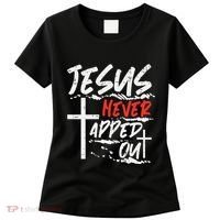 Wrestling Jesus Never Tapped Out Christian Wrestle Women's T-Shirt thumb 0