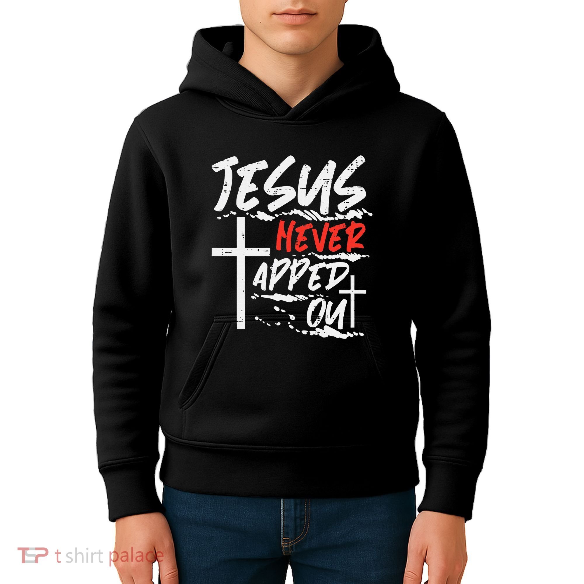 Wrestling Jesus Never Tapped Out Christian Wrestle Kids Hoodie