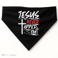 Wrestling Jesus Never Tapped Out Christian Wrestle USA-Made Doggie Bandana thumb 0