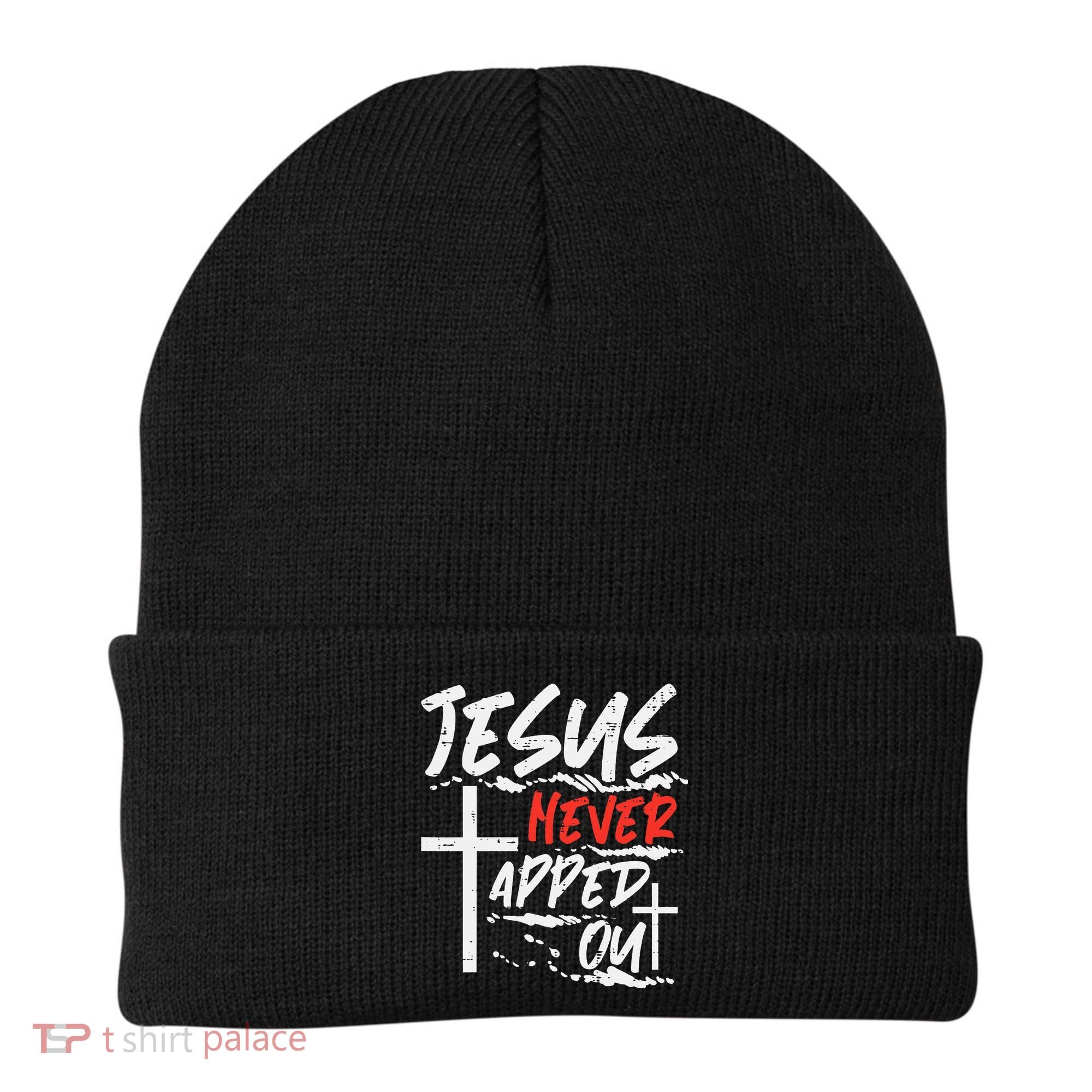 Wrestling Jesus Never Tapped Out Christian Wrestle Beanie