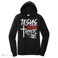 Wrestling Jesus Never Tapped Out Christian Wrestle Women's Hoodie thumb 0