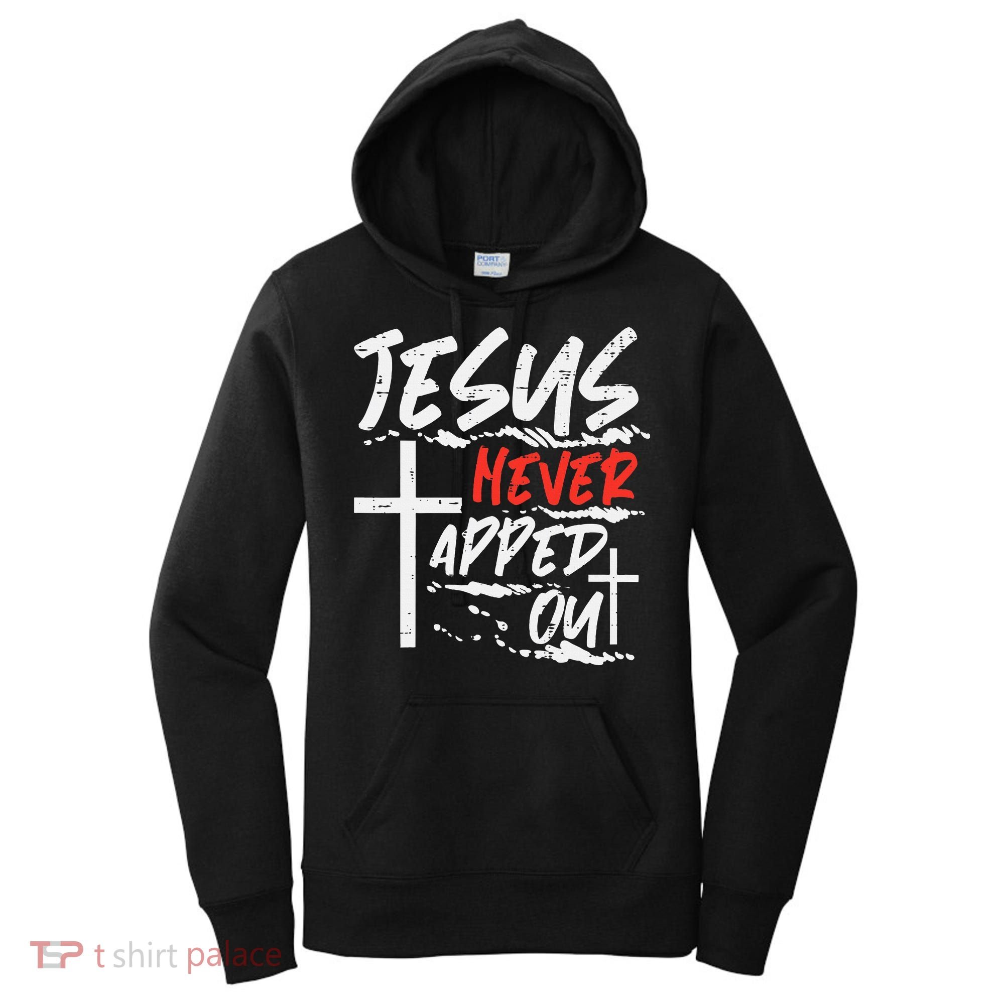 Wrestling Jesus Never Tapped Out Christian Wrestle Women's Hoodie