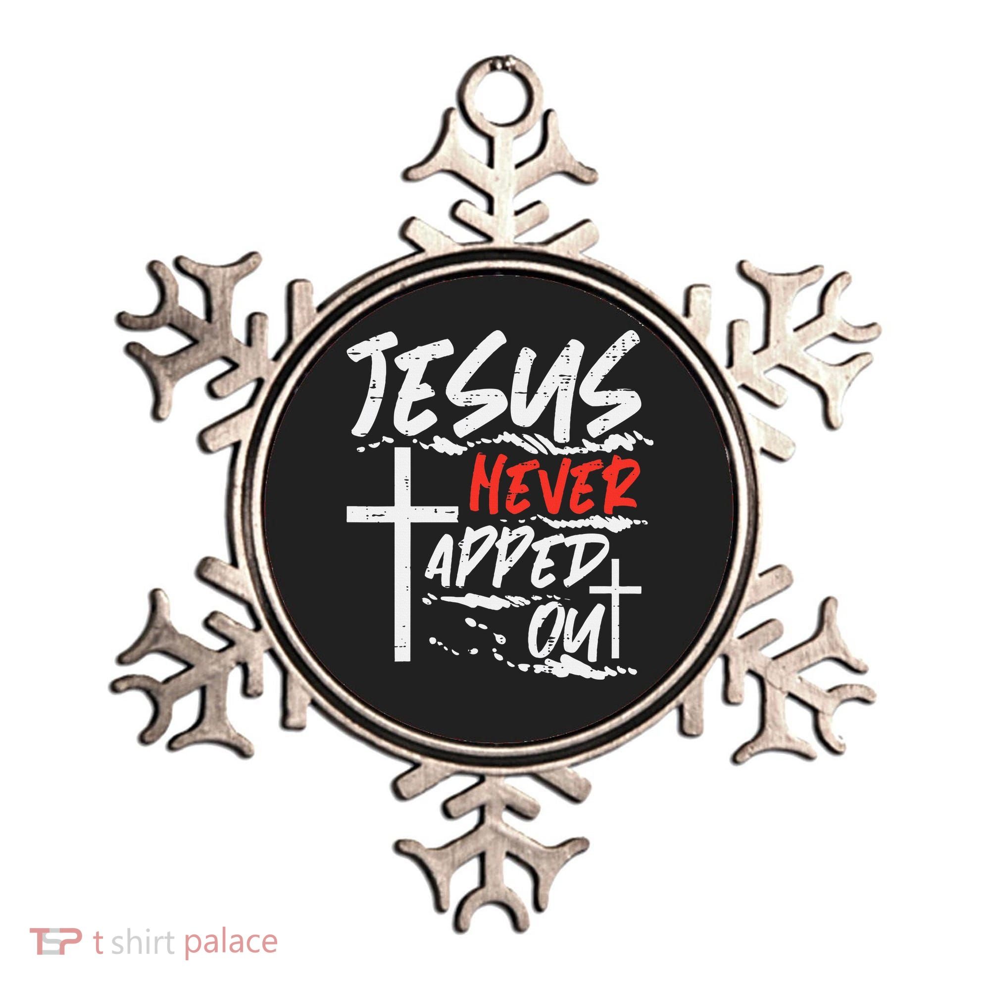 Wrestling Jesus Never Tapped Out Christian Wrestle Ornament
