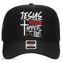 Wrestling Jesus Never Tapped Out Christian Wrestle Hat thumb 0