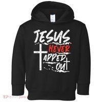 Wrestling Jesus Never Tapped Out Christian Wrestle Toddler Hoodie thumb 0