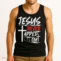 Wrestling Jesus Never Tapped Out Christian Wrestle Tank Top thumb 3