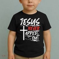Wrestling Jesus Never Tapped Out Christian Wrestle Toddler T-Shirt thumb 2