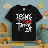 Wrestling Jesus Never Tapped Out Christian Wrestle Toddler T-Shirt thumb 3