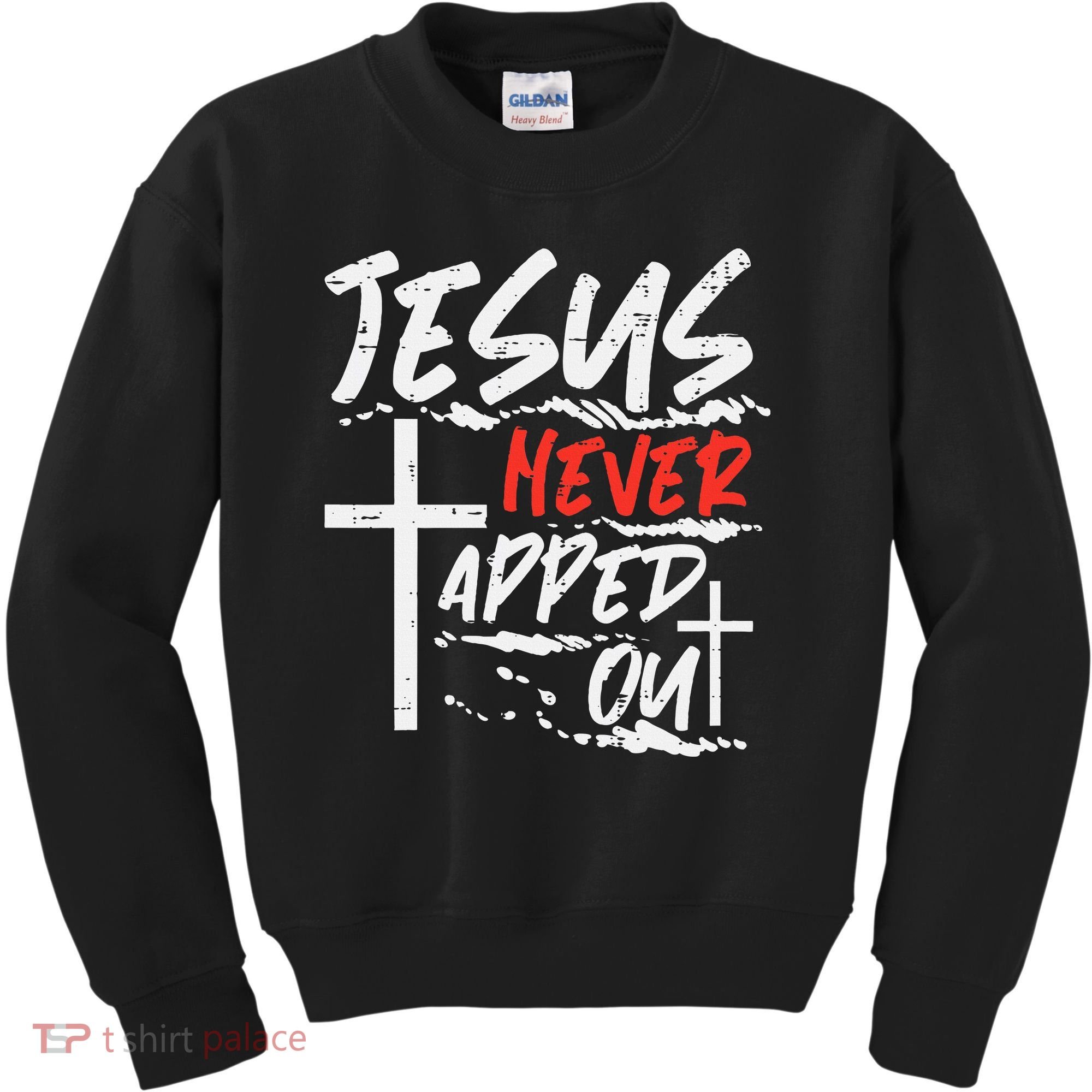 Wrestling Jesus Never Tapped Out Christian Wrestle Kids Sweatshirt