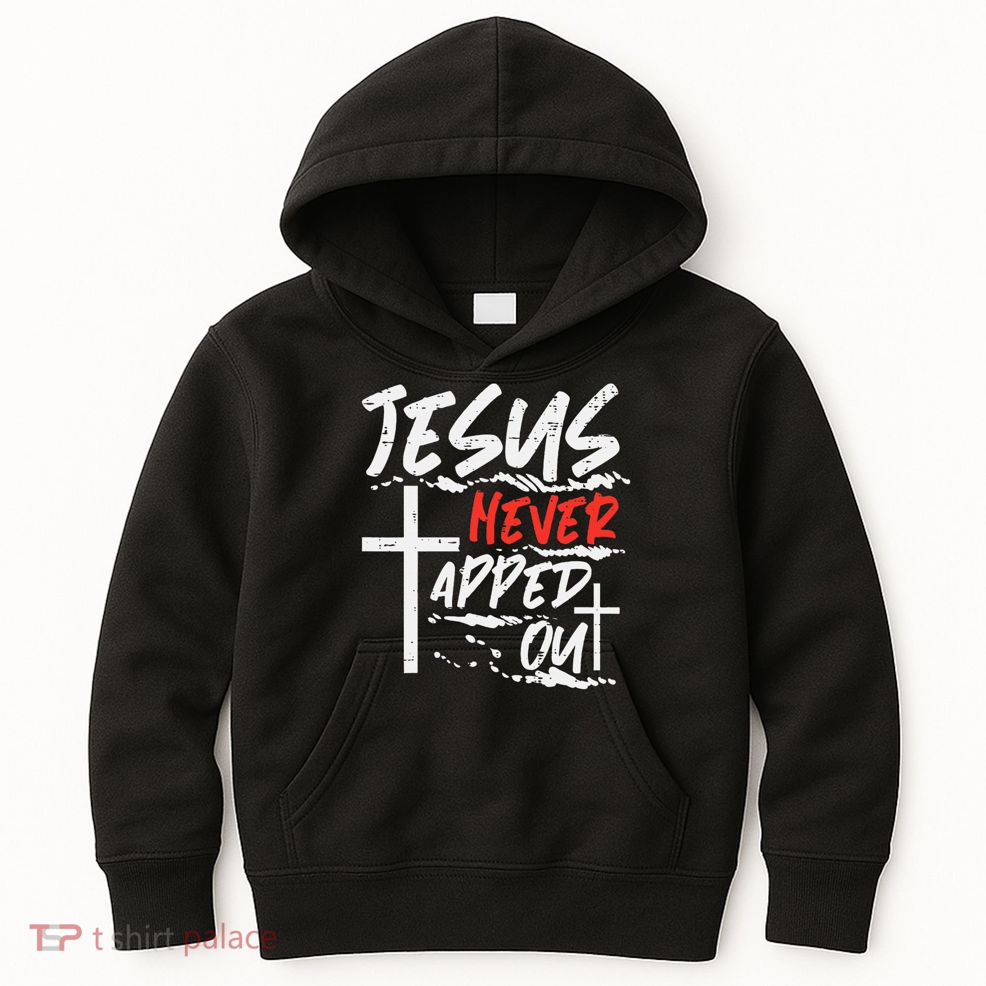 Wrestling Jesus Never Tapped Out Christian Wrestle Kids Hoodie