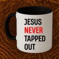 Wrestling Jesus Never Tapped Out Christian Wrestle Coffee Mug thumb 2