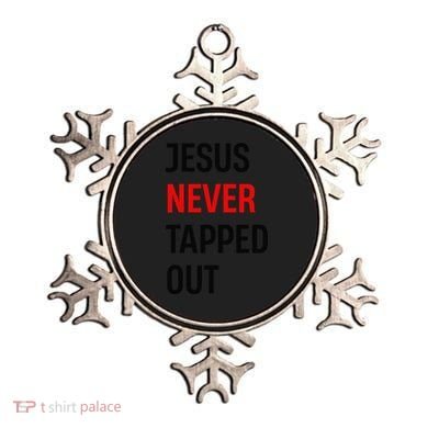 Wrestling Jesus Never Tapped Out Christian Wrestle Ornament