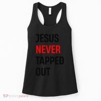 Wrestling Jesus Never Tapped Out Christian Wrestle Women's Tank Top thumb 0