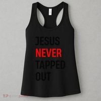Wrestling Jesus Never Tapped Out Christian Wrestle Women's Tank Top thumb 3