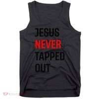 Wrestling Jesus Never Tapped Out Christian Wrestle Tank Top thumb 0