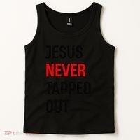 Wrestling Jesus Never Tapped Out Christian Wrestle Tank Top thumb 2