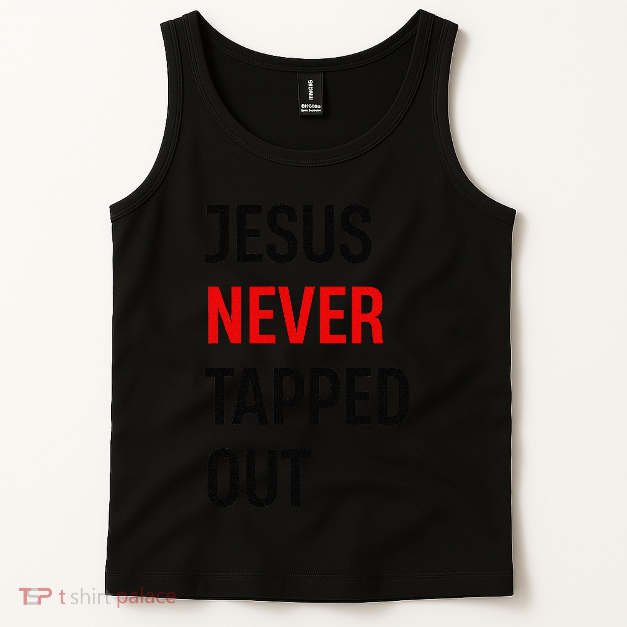 Wrestling Jesus Never Tapped Out Christian Wrestle Tank Top