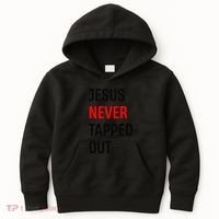 Wrestling Jesus Never Tapped Out Christian Wrestle Kids Hoodie thumb 0