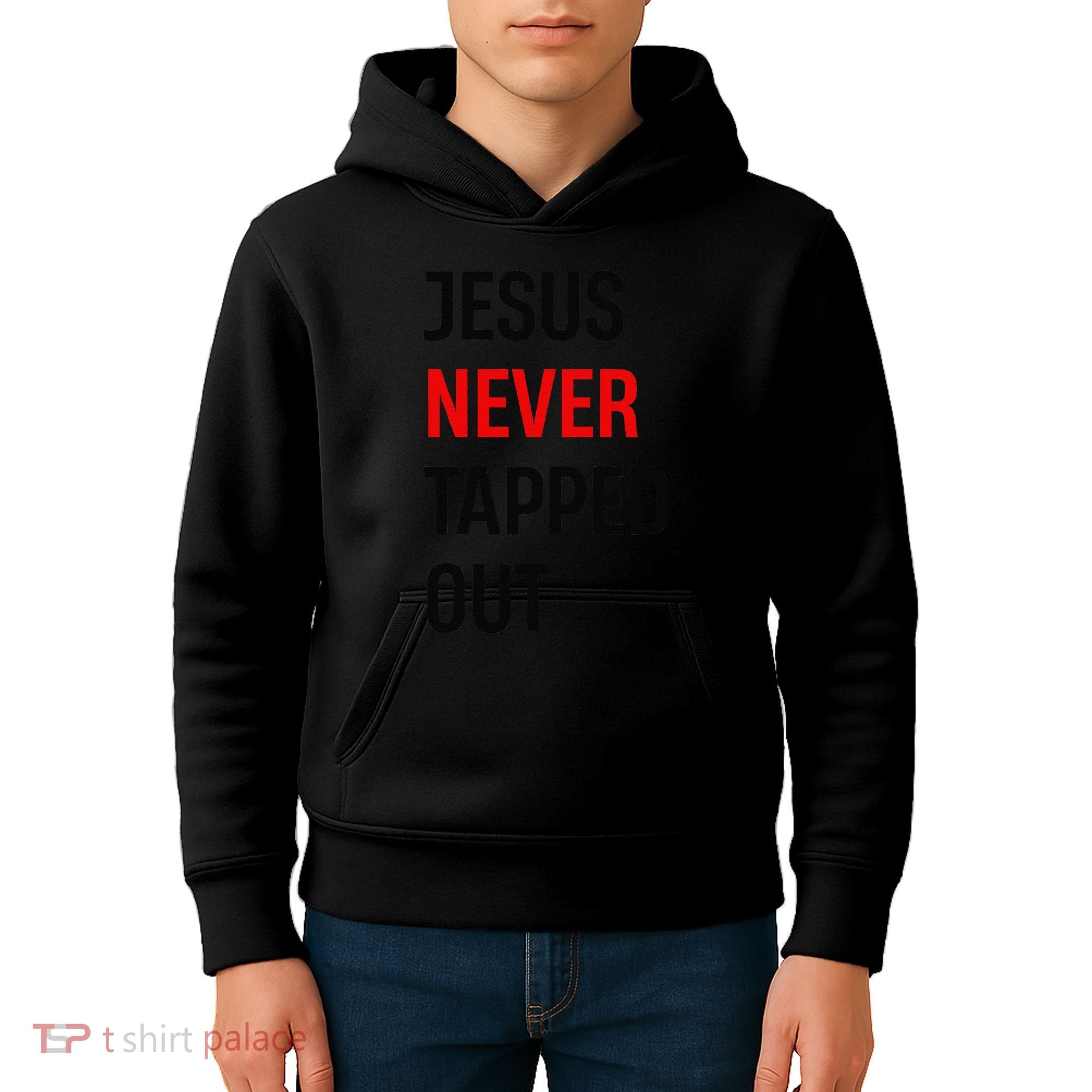 Wrestling Jesus Never Tapped Out Christian Wrestle Kids Hoodie