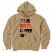 Wrestling Jesus Never Tapped Out Christian Wrestle Hoodie thumb 0