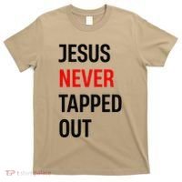 Wrestling Jesus Never Tapped Out Christian Wrestle T-Shirt thumb 0