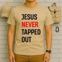 Wrestling Jesus Never Tapped Out Christian Wrestle T-Shirt thumb 6