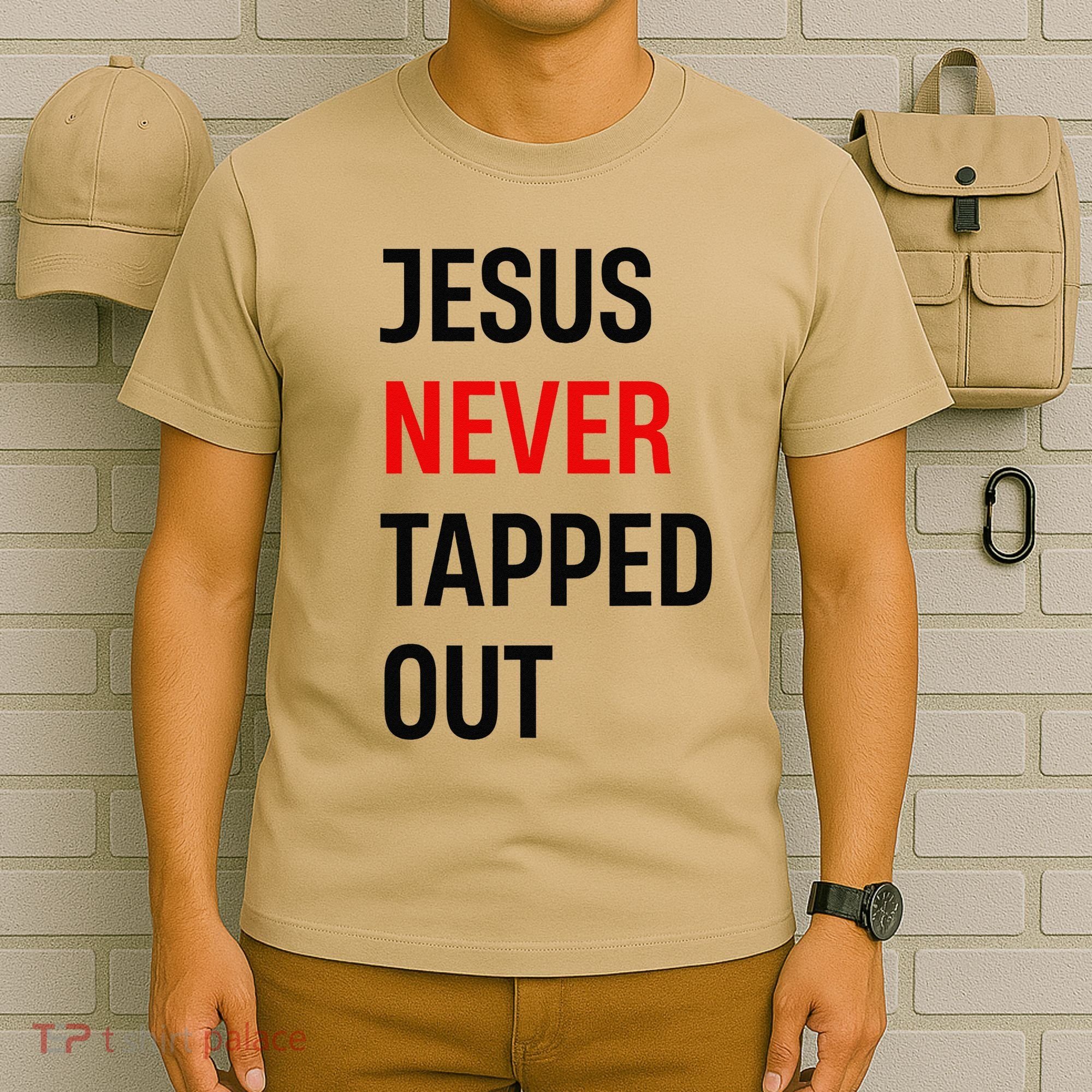 Wrestling Jesus Never Tapped Out Christian Wrestle T-Shirt