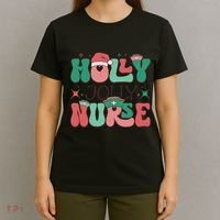 Wolly Jolly Nurse Holiday Graphic T-Shirt thumb 4