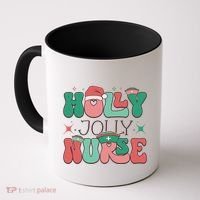 Wolly Jolly Nurse Holiday Graphic Coffee Mug thumb 0
