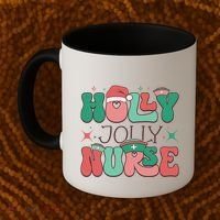 Wolly Jolly Nurse Holiday Graphic Coffee Mug thumb 2