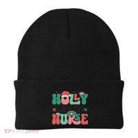 Wolly Jolly Nurse Holiday Graphic Beanie thumb 0