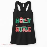 Wolly Jolly Nurse Holiday Graphic Women's Tank Top thumb 0