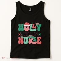 Wolly Jolly Nurse Holiday Graphic Tank Top thumb 2