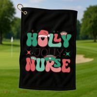 Wolly Jolly Nurse Holiday Graphic Golf Towel thumb 1