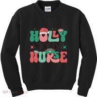 Wolly Jolly Nurse Holiday Graphic Kids Sweatshirt thumb 0