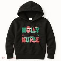 Wolly Jolly Nurse Holiday Graphic Kids Hoodie thumb 0