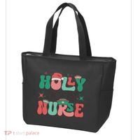 Wolly Jolly Nurse Holiday Graphic Tote Bag thumb 3