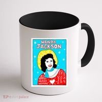 Wanda Jackson Rockabilly Folk Art Coffee Mug thumb 1