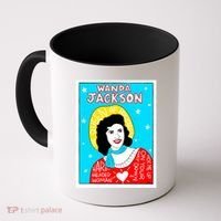 Wanda Jackson Rockabilly Folk Art Coffee Mug thumb 0