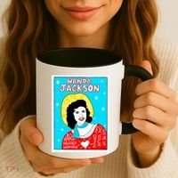 Wanda Jackson Rockabilly Folk Art Coffee Mug thumb 3