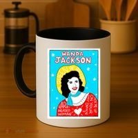 Wanda Jackson Rockabilly Folk Art Coffee Mug thumb 4